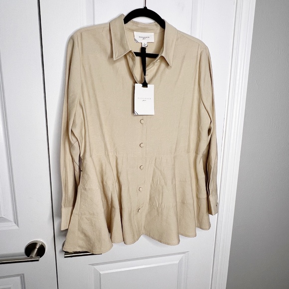 Tuckernuck Cream Button-Up Top - Picture 4 of 8